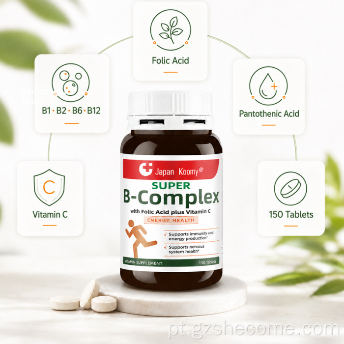 Shecome Super B Complex Comprimidos Suporte Nervoso Imunológico